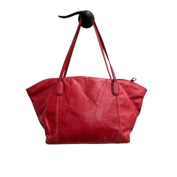 Hobo International Red Patti Leather Tote Shoulder Top Handle Bag - Picture 9 of 9
